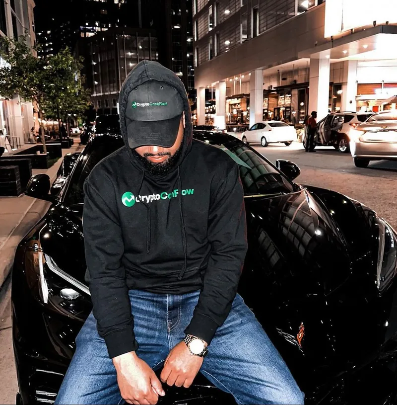 CCF founders Joshua Montoya and Marty Cooney, personal photo: Marty on the car in the city at night