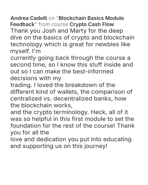 CCF student testimonial: community post from Andrea Cadelli