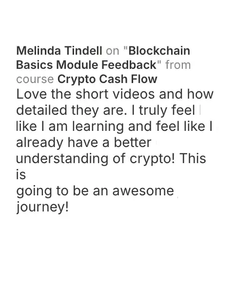 CCF student testimonial: community post from Melinda Tindell