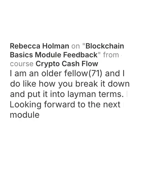 CCF student testimonial: community post from Rebecca Holman