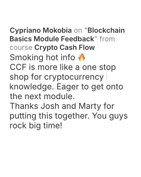 CCF student testimonial: community post from Cypriano Mokobia