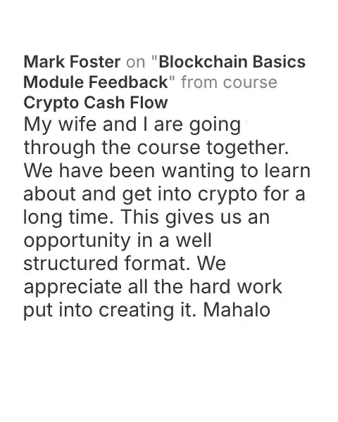 CCF student testimonial: community post from Mark Foster