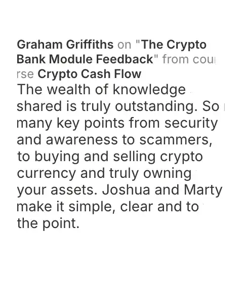 CCF student testimonial: community post from Graham Griffiths