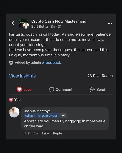 CCF student testimonial: community post from Bert Botta