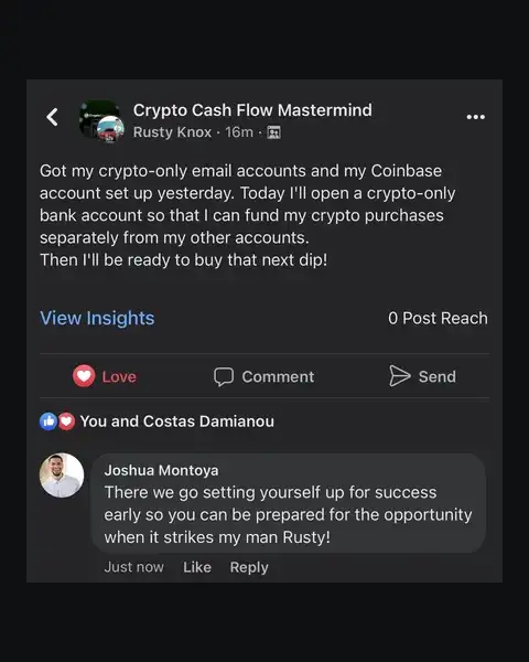 CCF student testimonial: community post from Rusty Knox