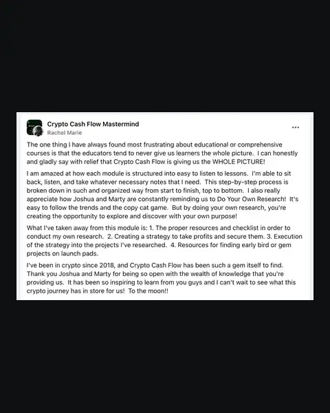 CCF student testimonial: community post from CCF student