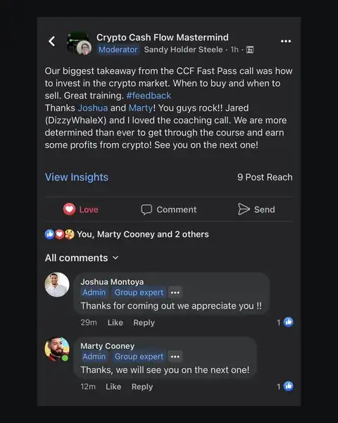 CCF student testimonial: community post from CCF student