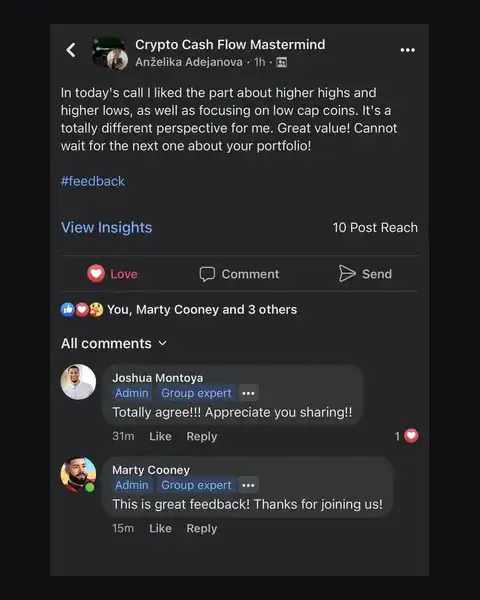 CCF student testimonial: community post from CCF student